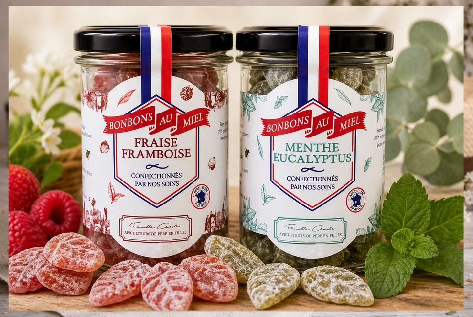 Bonbons au miel certifié Bio - Plusieurs goûts - 130g