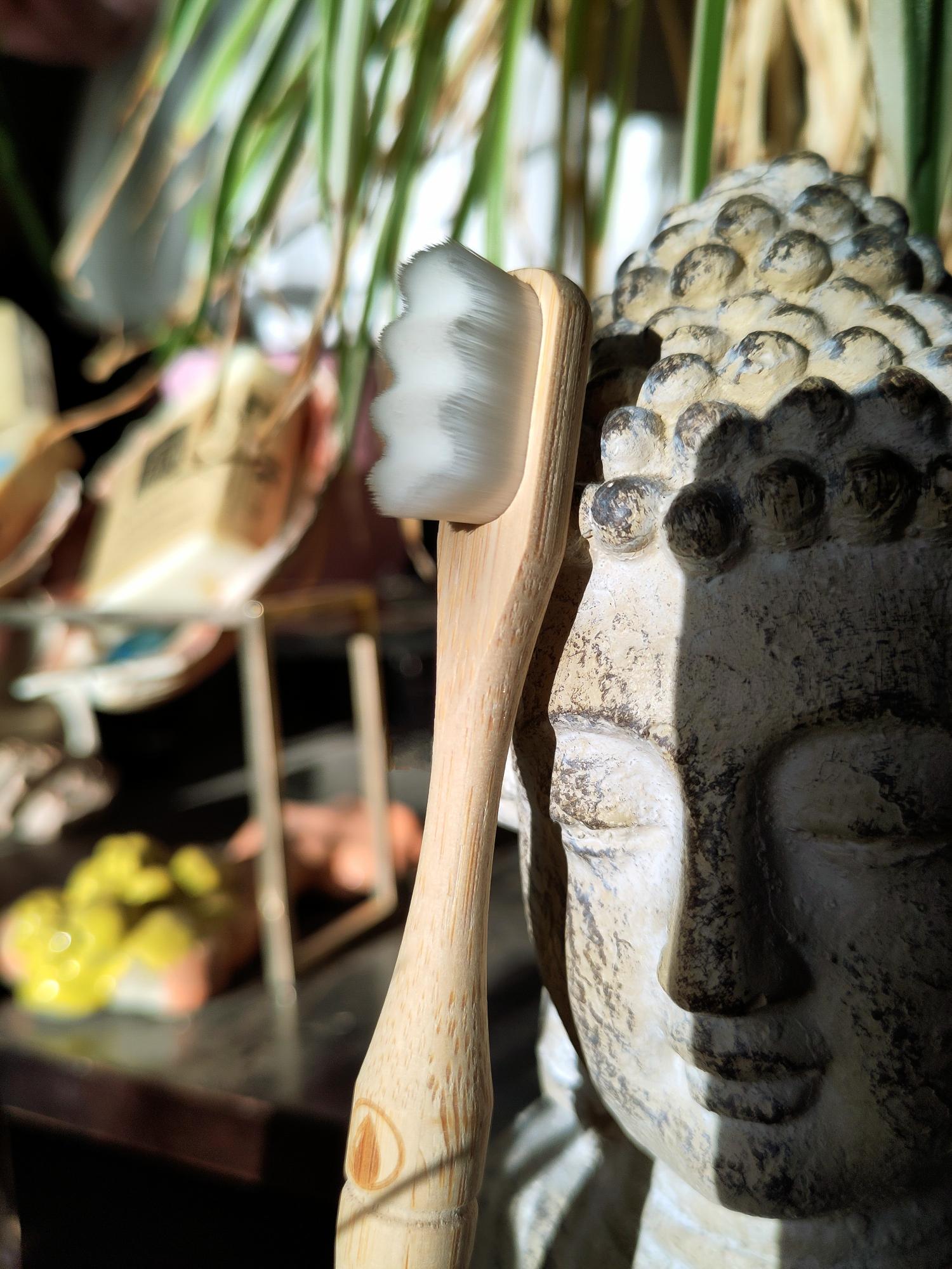 2x Brosse à dents en bambou « Douce et efficace » – ADULTE