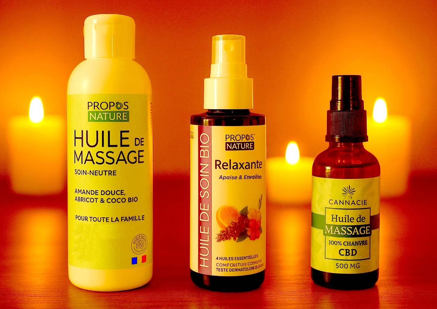 Huiles de massage 100% naturelle et biologique